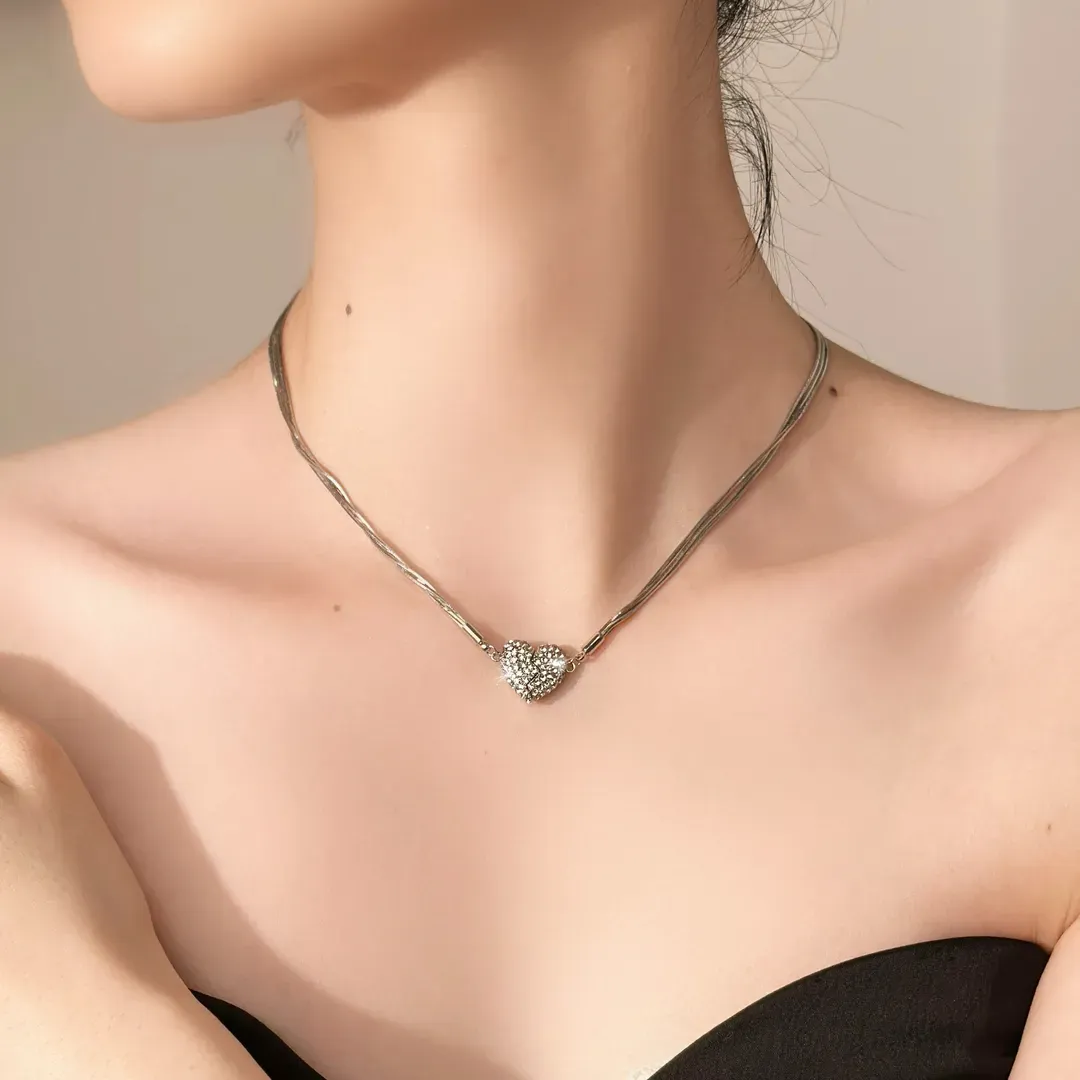 🎄Christmas Hot Sale🎁Magnetic Love Patchwork Necklace