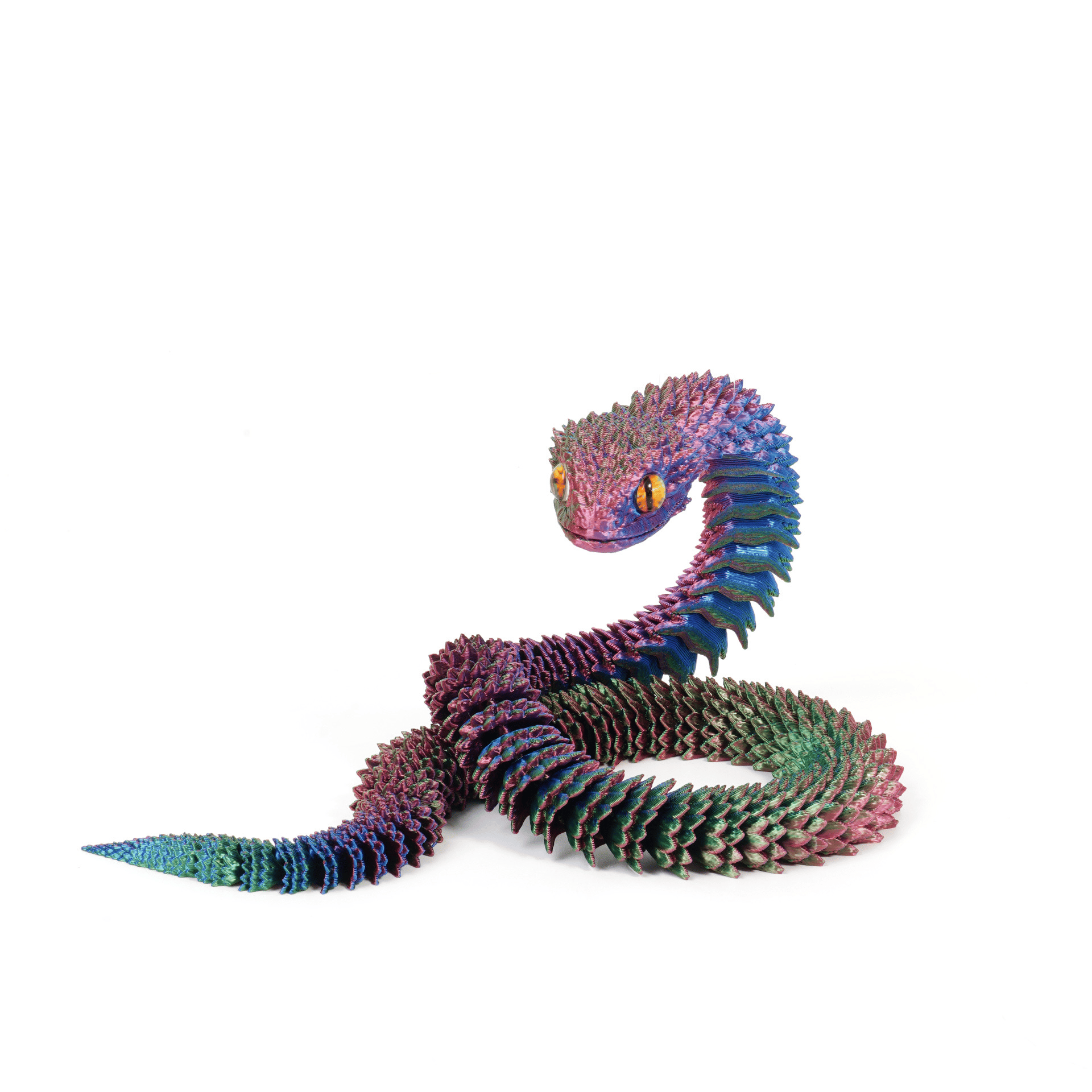 3D Printed Articulated Bush Viper Snake🐍