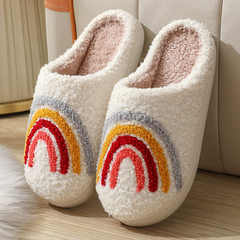 Valentine's Day Gifts💖Cute Fuzzy Love Heart Slippers, Slip-On House Shoes for Indoor