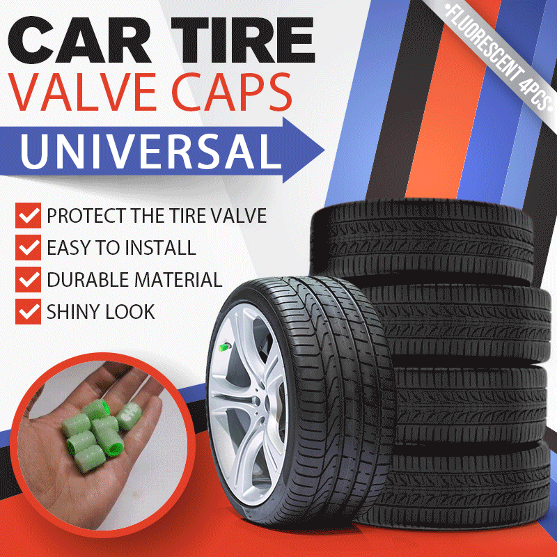 😎Cool Fluorescent Tire Valve Caps-Be the King in the Dark⚡