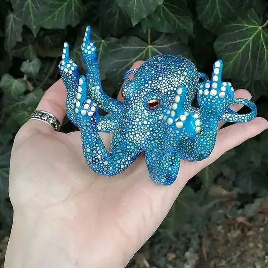 😲Rude Animals Figurine with Middle Finger Series