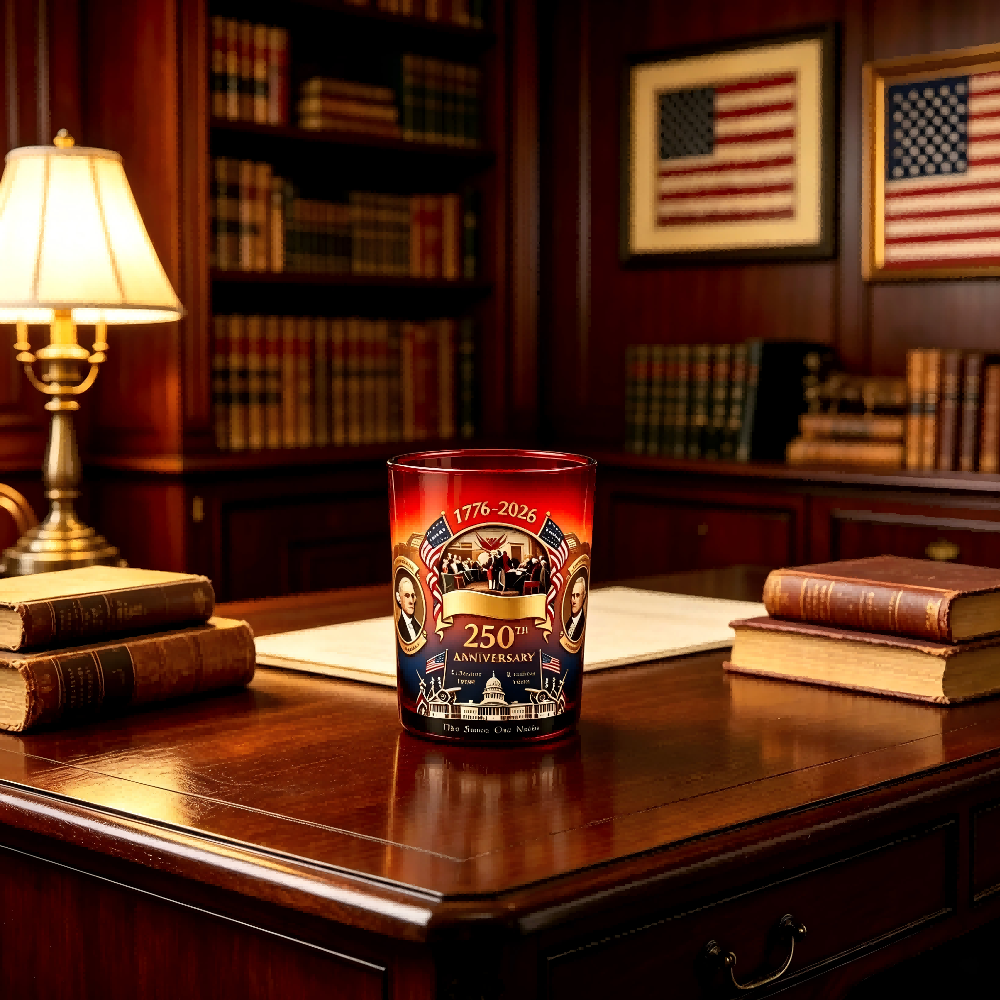 USA 250th Anniversary Commemorative Whiskey Glass