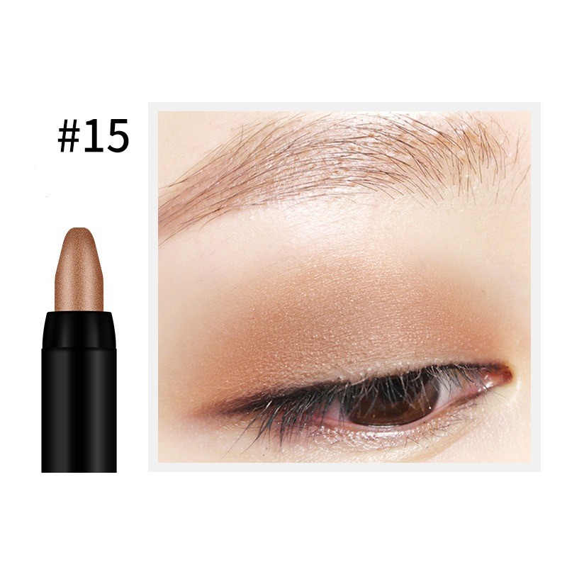 15 Color Highlighter Eyeshadow Pencil Waterproof Glitter Eye Shadow Eyeliner Pen