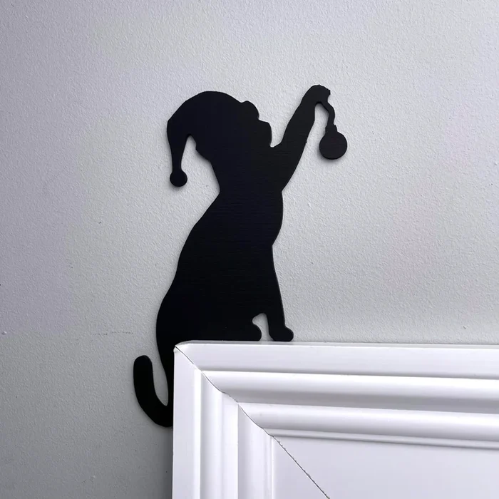 Halloween Black Cat Door Corner Sign Decoration