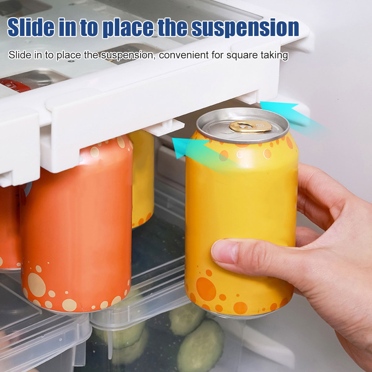 🔥HOT SALE🔥Hanging Soda Can Storage Rack For Fridge🍹