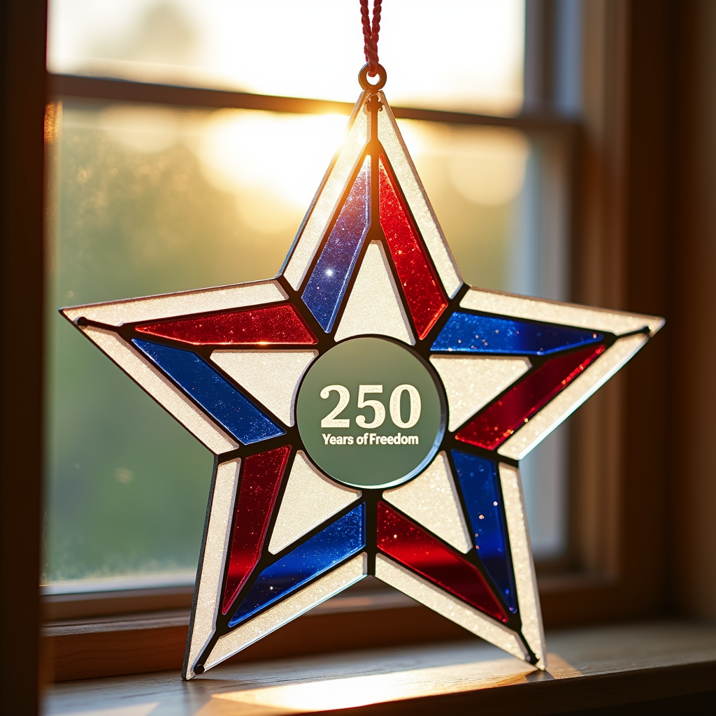 250th Anniversary Commemorative Sun Catcher Window Ornament
