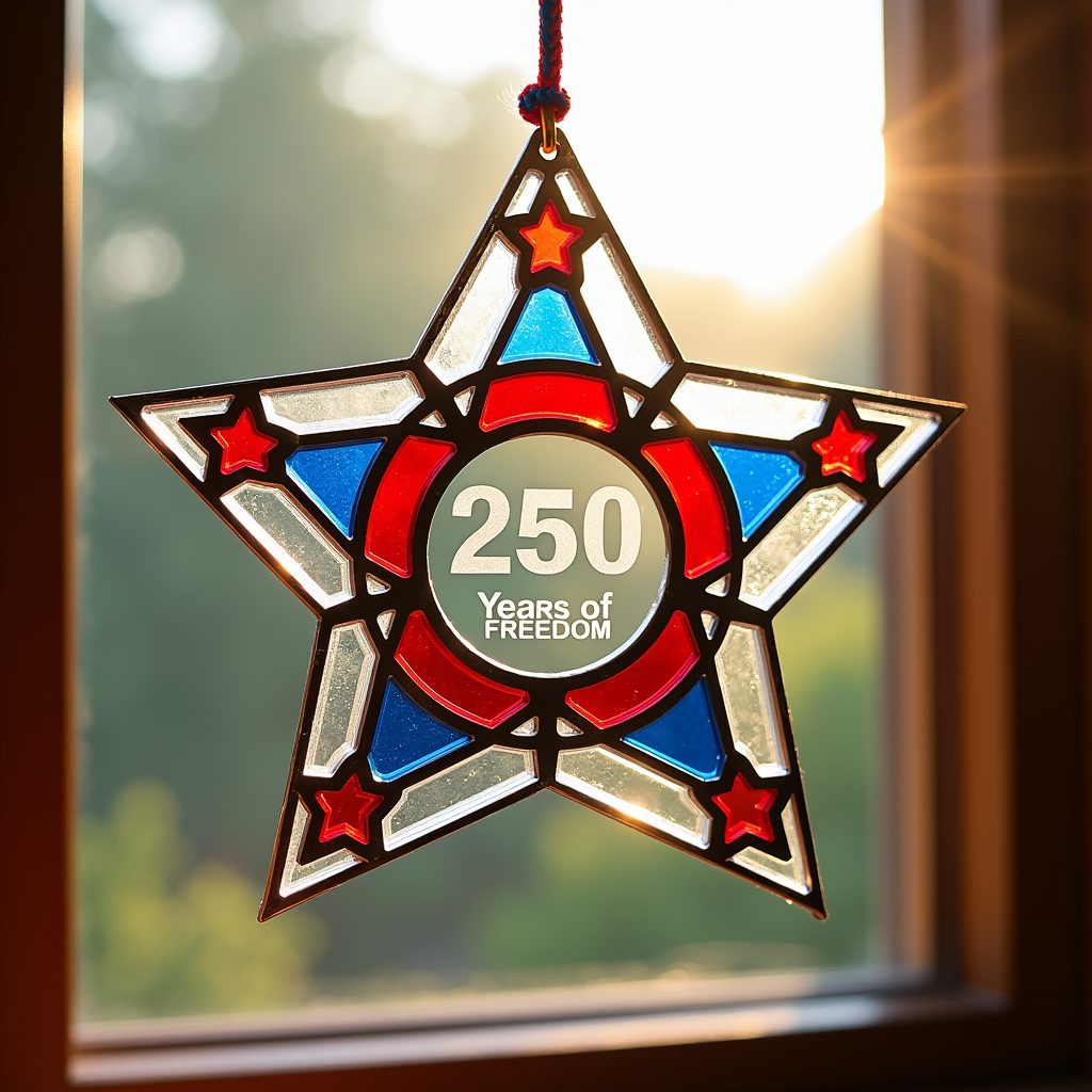 250th Anniversary Commemorative Sun Catcher Window Ornament