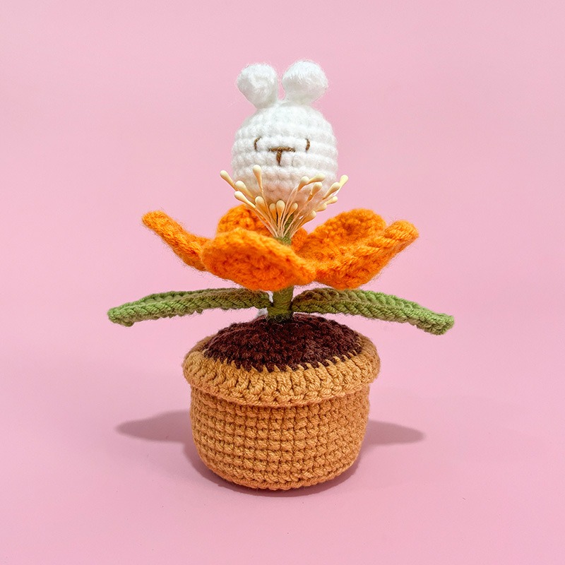 Crochet Animal Light-Crochet Flower Night Light