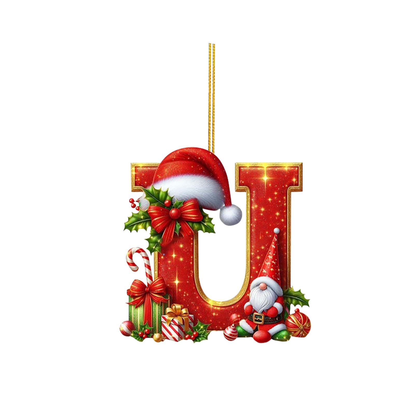 🔠🎄 Personalized Christmas Letter Ornaments