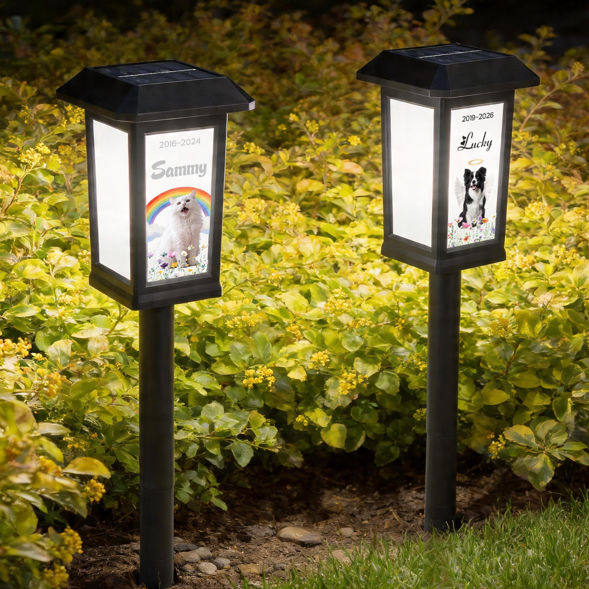 Personalized Pet Photo Angel Wing Solar Garden Light, 