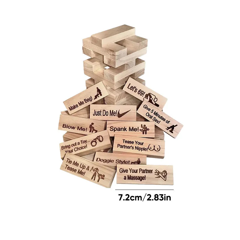 🎁💖Super Naughty Block Tower Jenga Game, Couple Gift Blocks