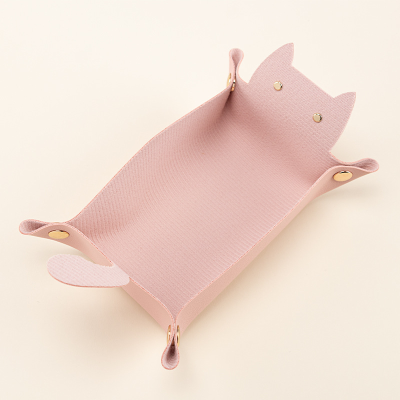 Cat Leather Storage Tray/Dice Tray