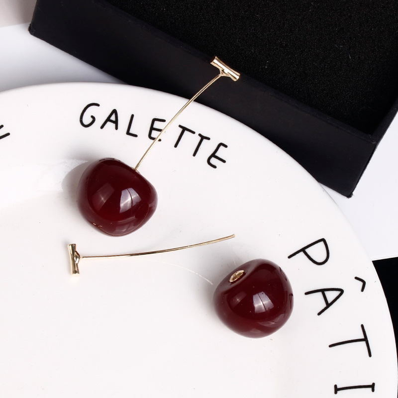 ✨🍒Cute Cherry Drop Dangle Fruit Earrings