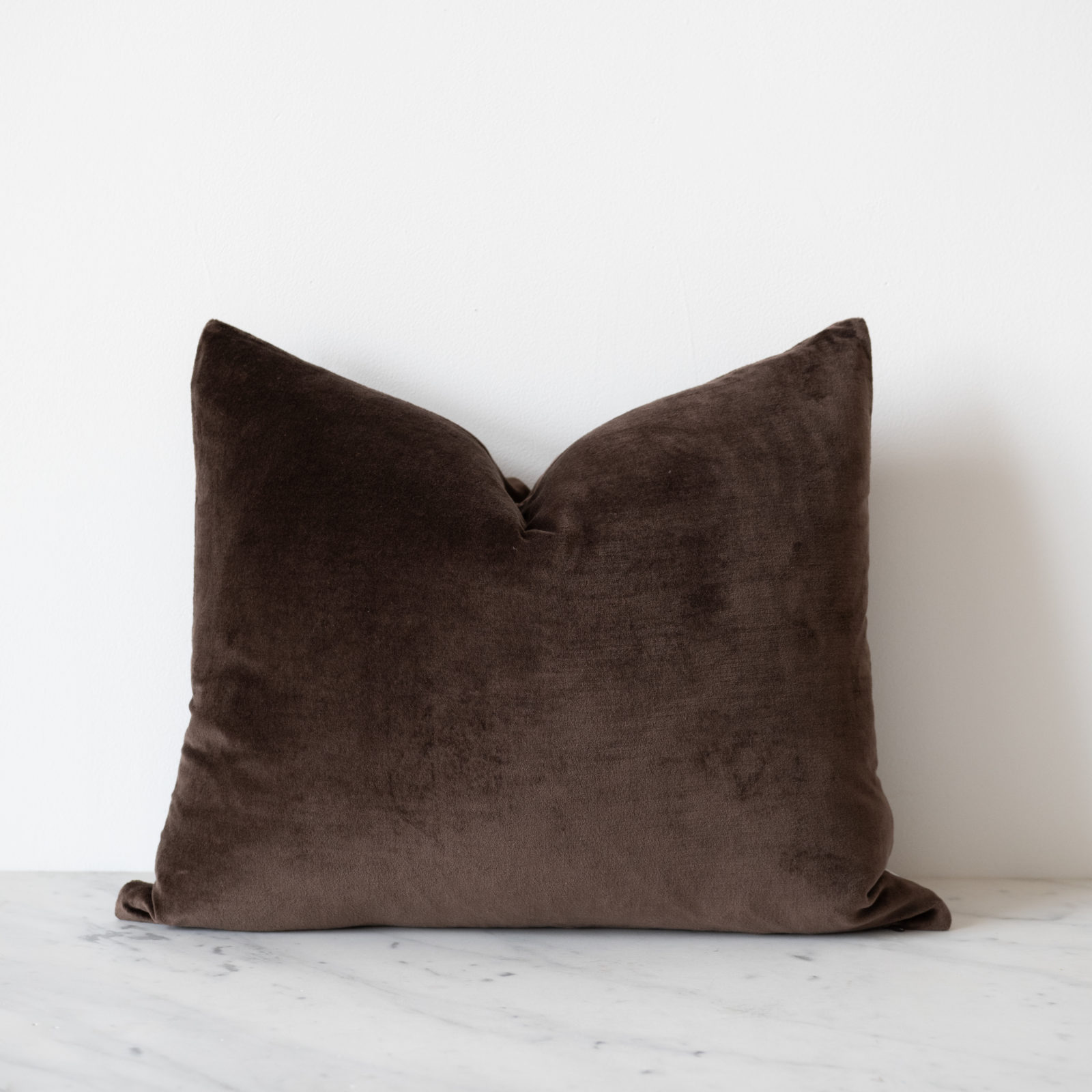 velvet cushion cover & insert – henna