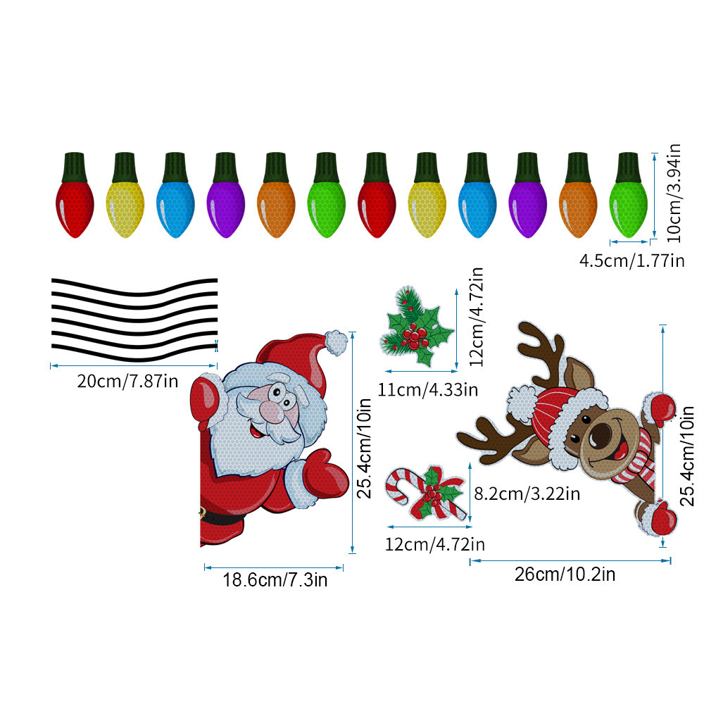 Reflective Light Bulb Magnet Decorations