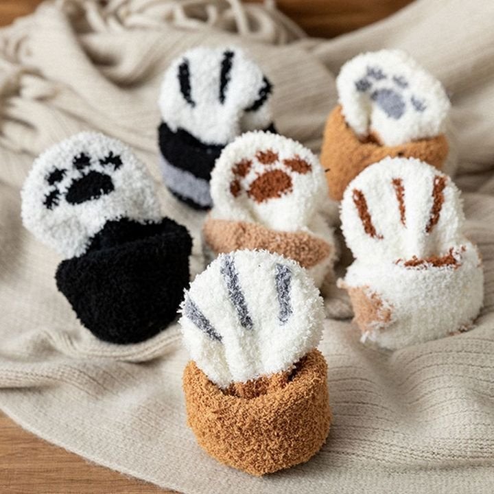 Cute Cat Claw Socks -Pink Laura