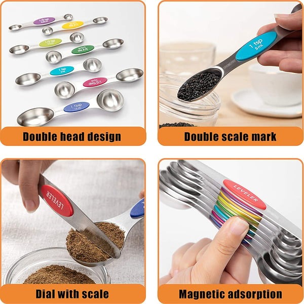 Stainless Steel Magnetic Measuring Spoon Set🥄