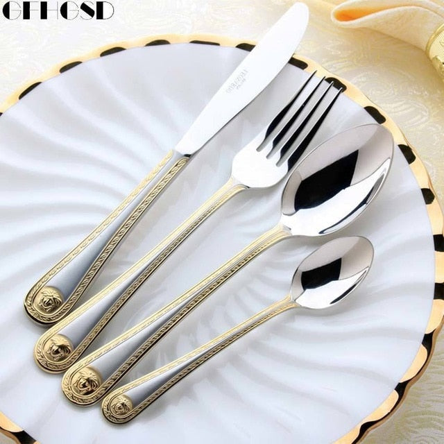 4pcs Vintage Western Cutlery Set