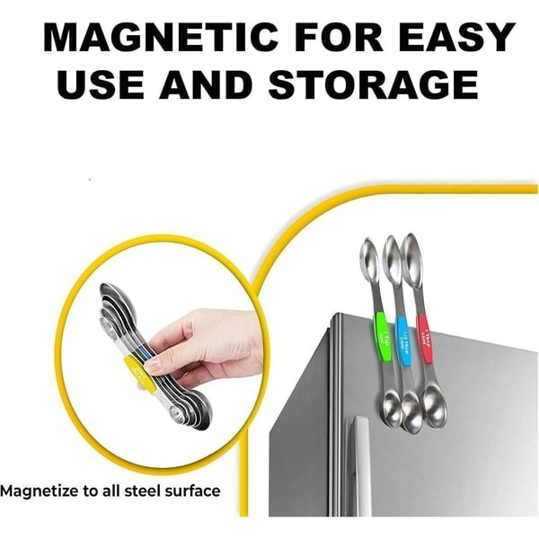 Stainless Steel Magnetic Measuring Spoon Set🥄
