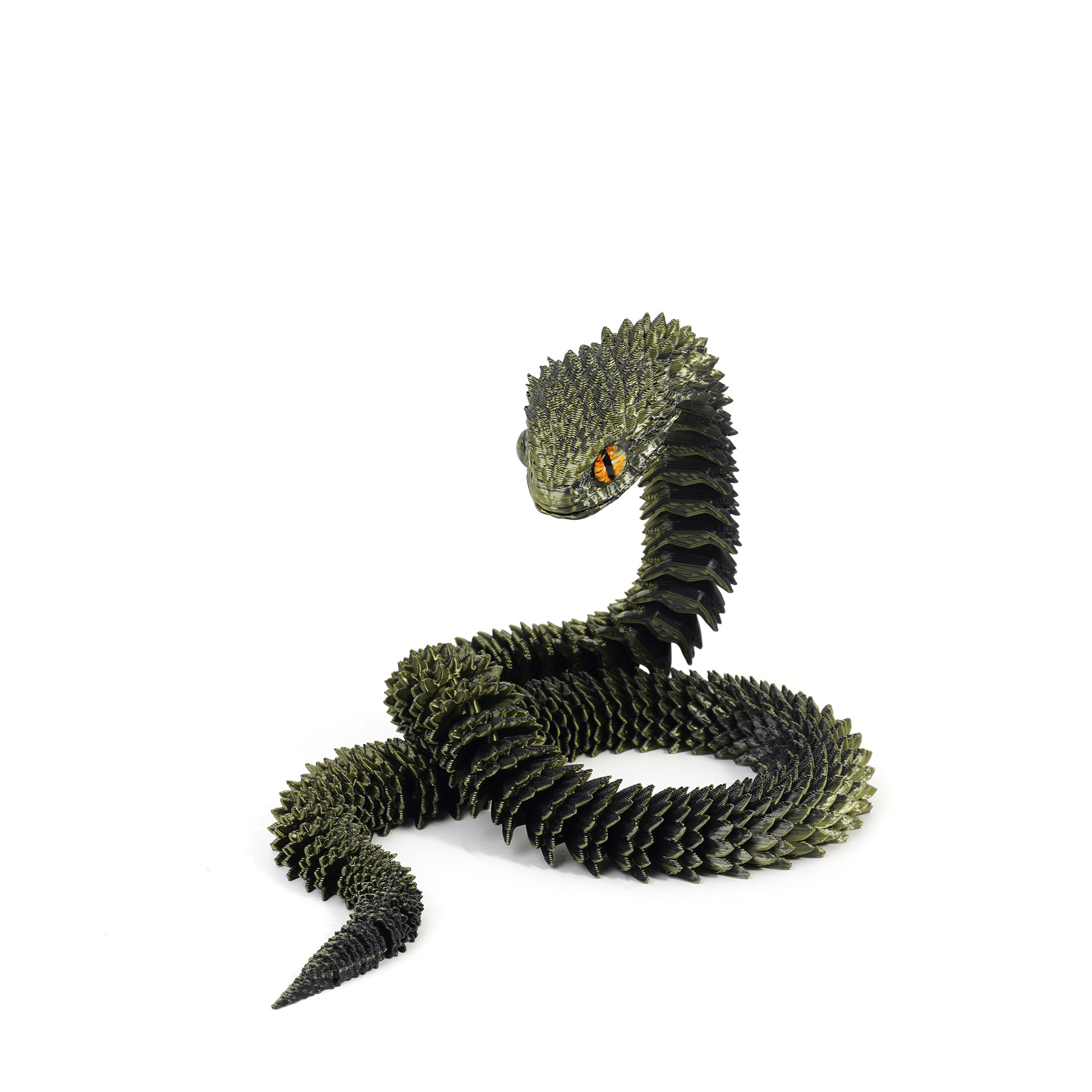 3D Printed Articulated Bush Viper Snake🐍