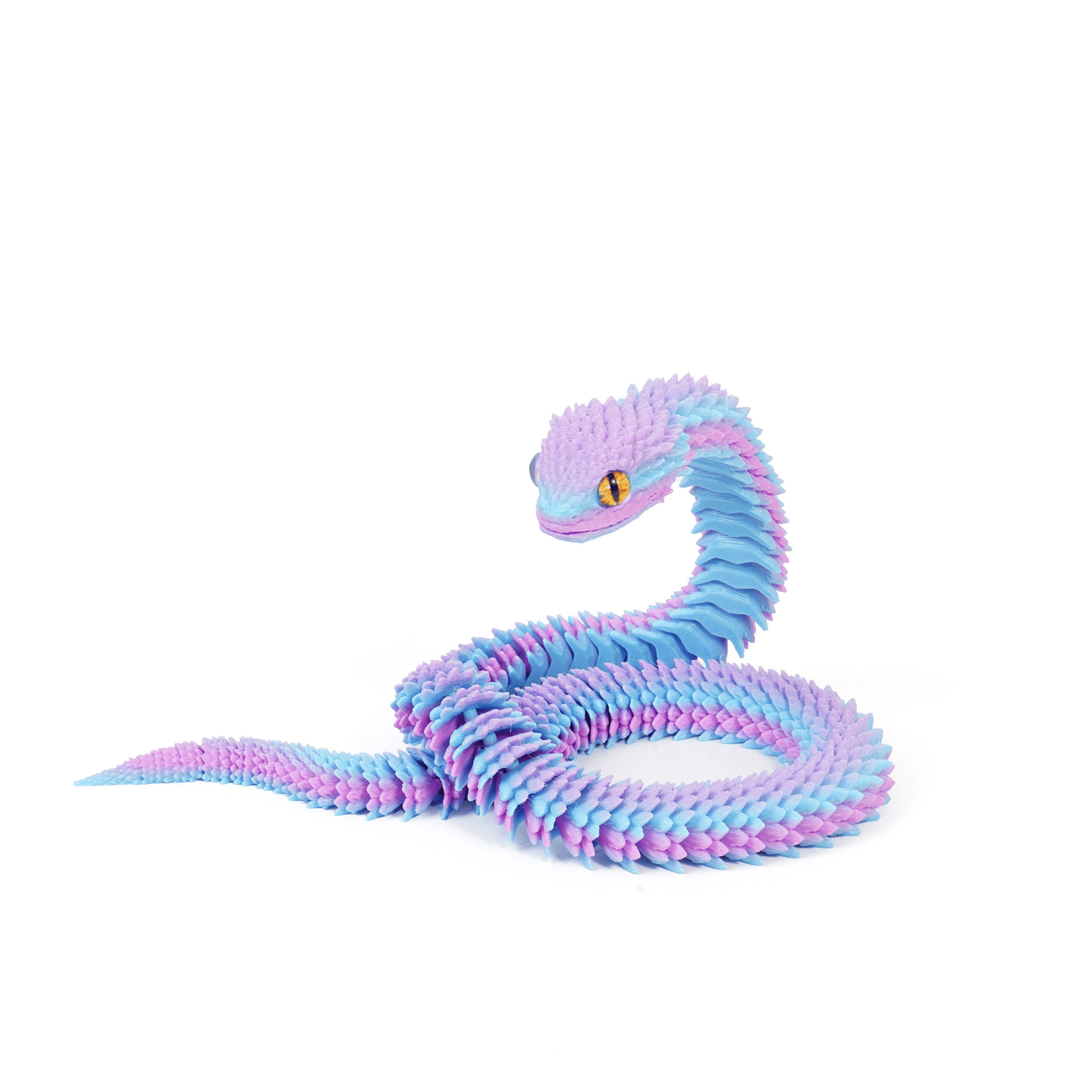 3D Printed Articulated Bush Viper Snake🐍