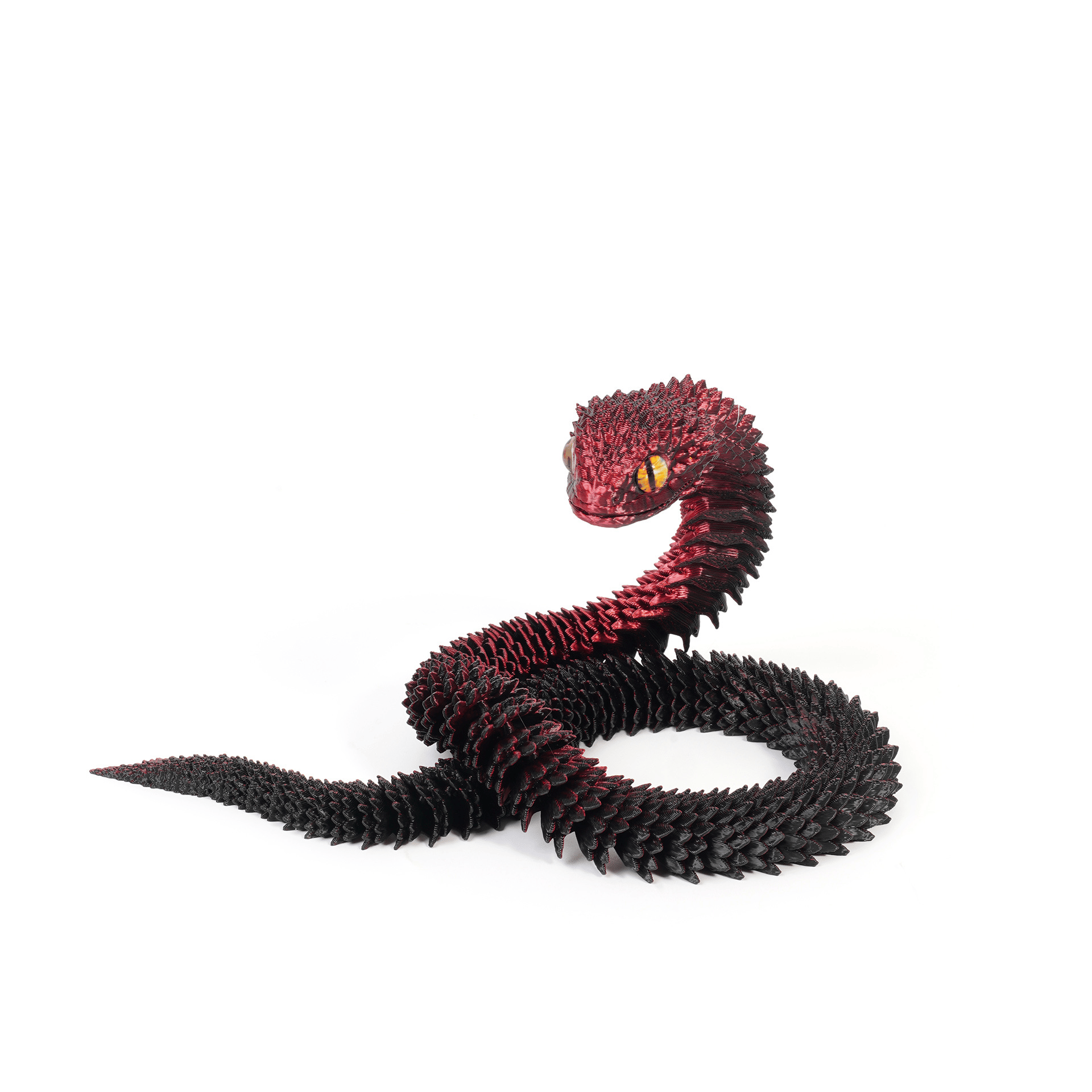 3D Printed Articulated Bush Viper Snake🐍