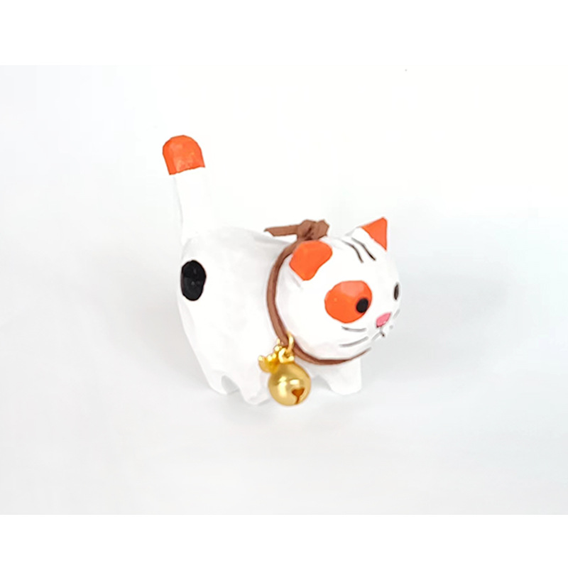 HOT SALE🔥Handmade Wooden Cat Ornament With Bell-Cute Gift🔔
