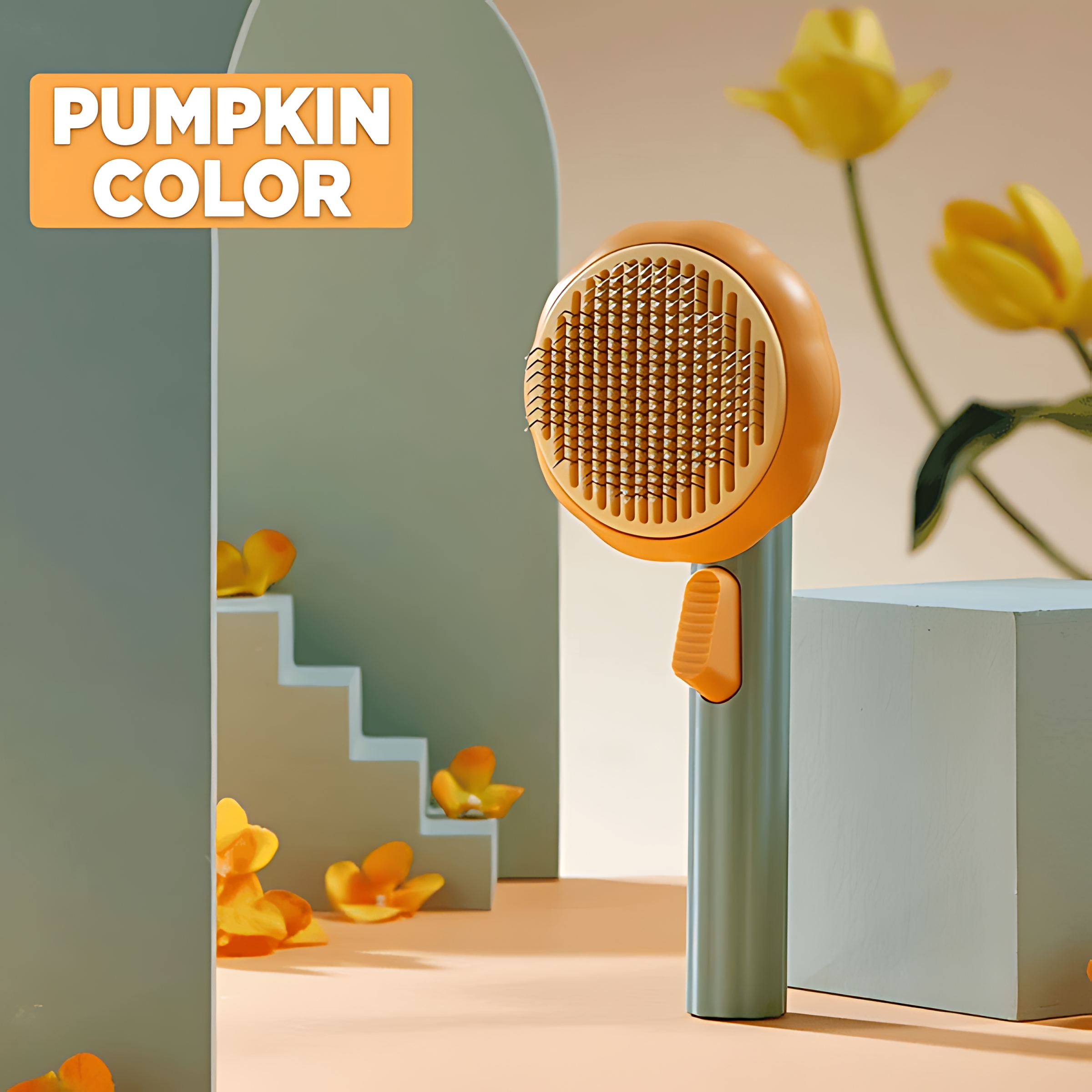 🐈Pumpkin Pet CombPet Grooming Self Cleaning Slicker Brush