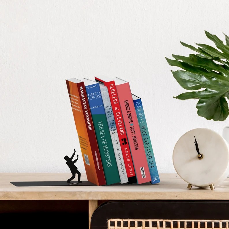 📚😆Funny Metal Bookend-Cool Unique Gift 