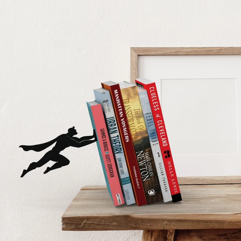 📚😆Funny Metal Bookend-Cool Unique Gift 