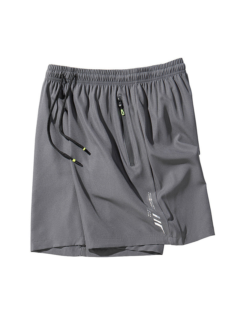 Men's Drawstring Shorts with Zipper Pockets