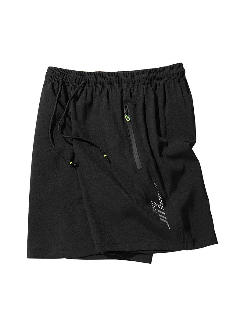 Men's Drawstring Shorts with Zipper Pockets