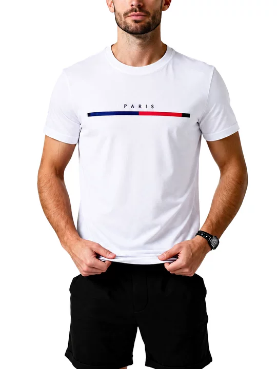 Men Graphic Print Athletic Fit Casual Short Sleeve T-Shirt