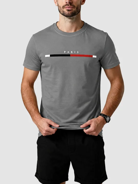 Men Graphic Print Athletic Fit Casual Short Sleeve T-Shirt