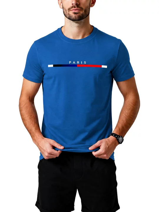 Men Graphic Print Athletic Fit Casual Short Sleeve T-Shirt