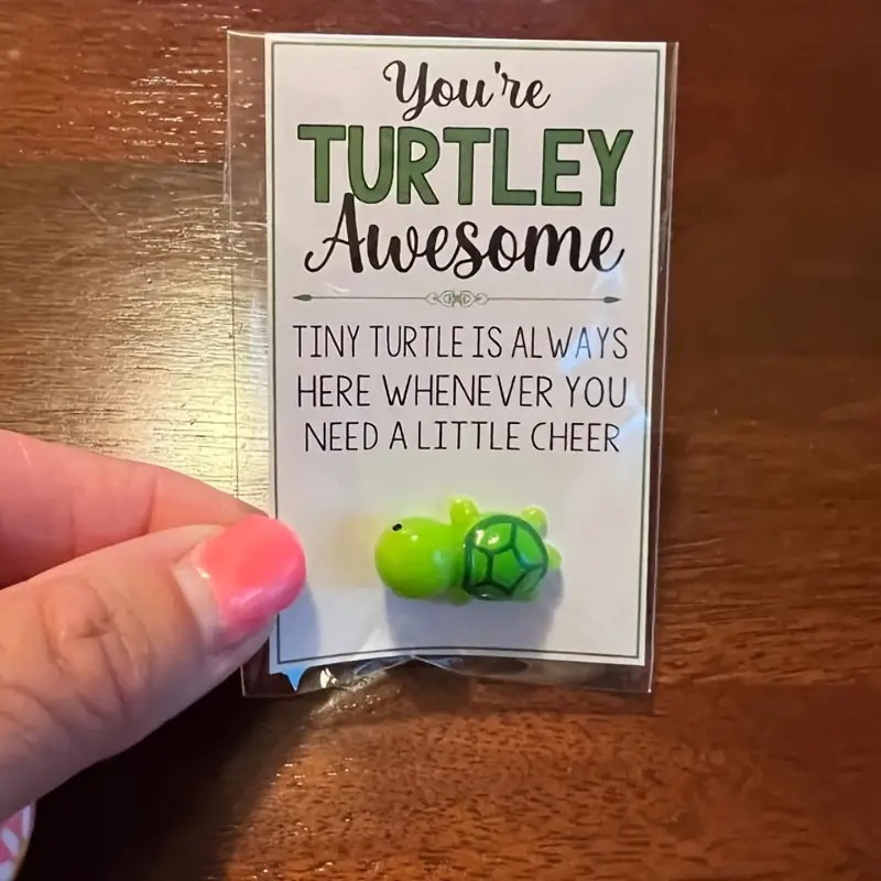🐢Tiny Turtle good luck charm - You're TURTLEY AWESOME