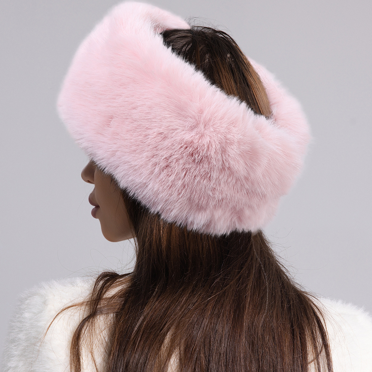 🔥❄Fashion Women's Winter Warm Plush Faux Furry Hat Headbands