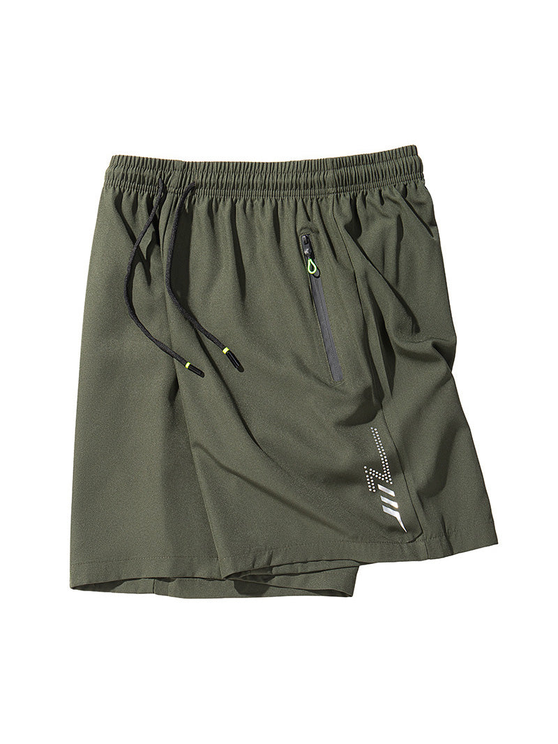 Men's Drawstring Shorts with Zipper Pockets