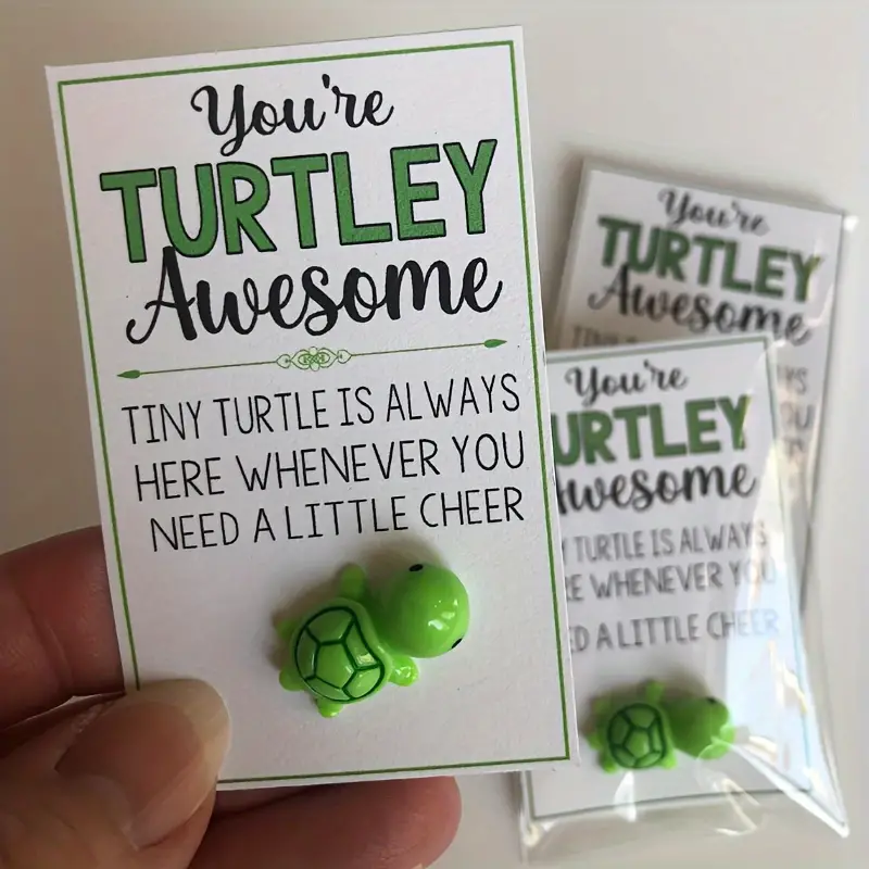 🐢Tiny Turtle good luck charm - You're TURTLEY AWESOME
