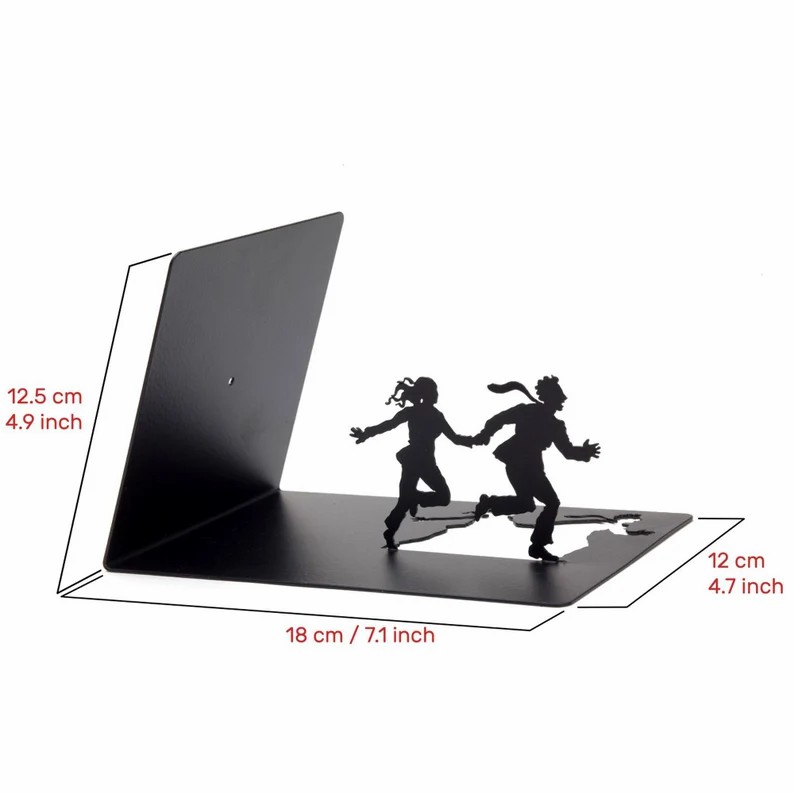 📚😆Funny Metal Bookend-Cool Unique Gift 