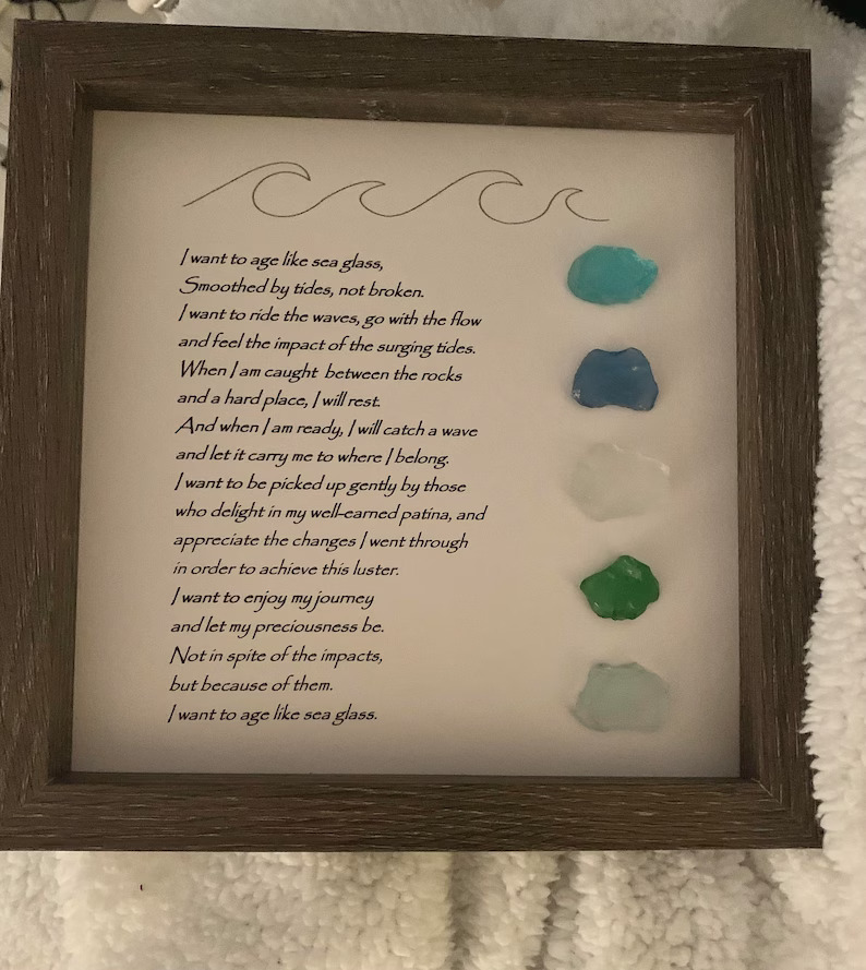 Sea Glass Poem Ornament Gift