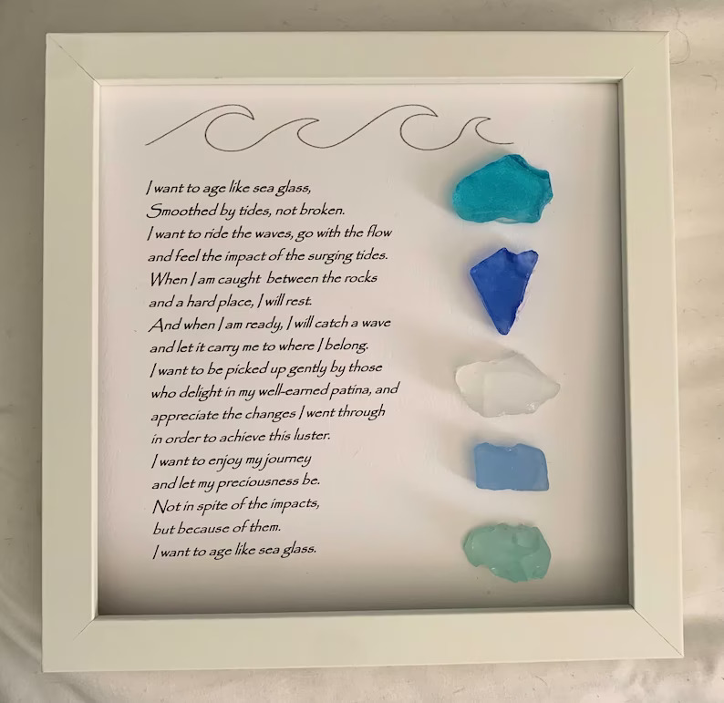 Sea Glass Poem Ornament Gift