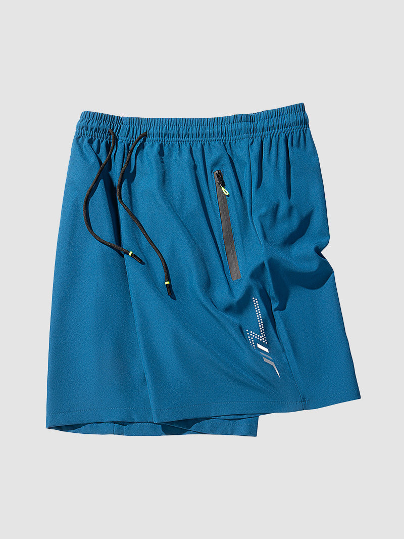 Men's Drawstring Shorts with Zipper Pockets