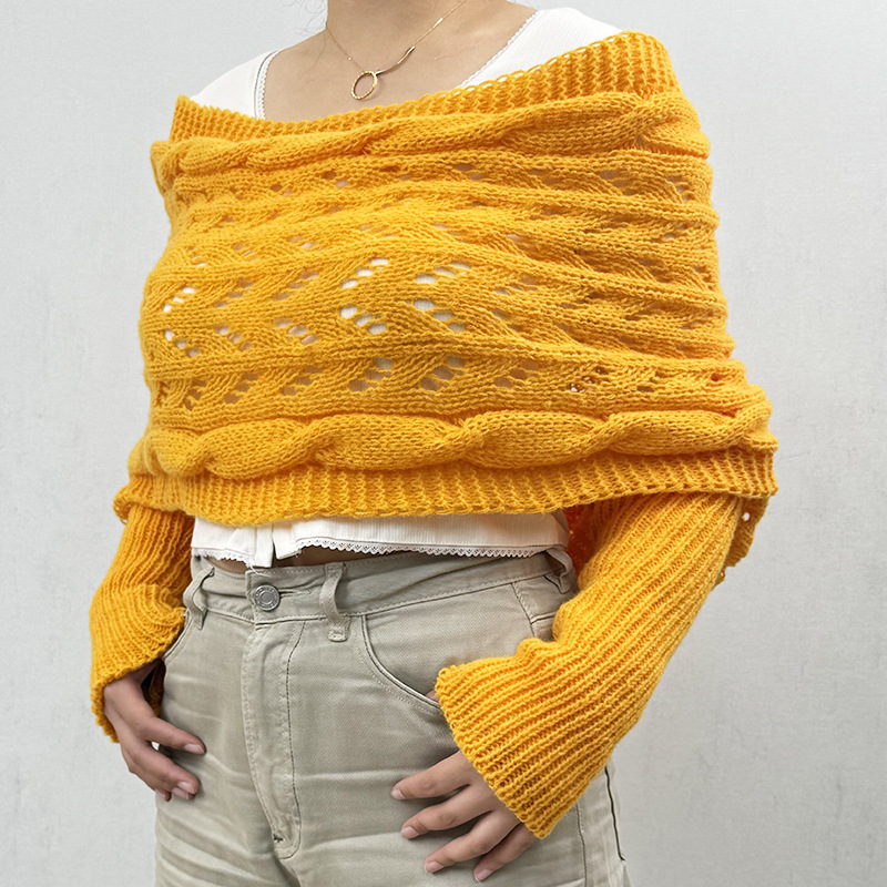❄🔥Christmas Sale 50% Off-🧶Women's Knitted Double Sleeve Scarf🧣