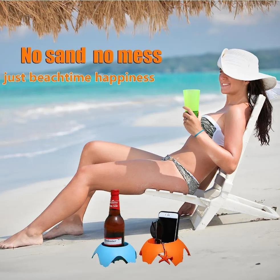 Beach Drink Cup Holder Sand Coasters