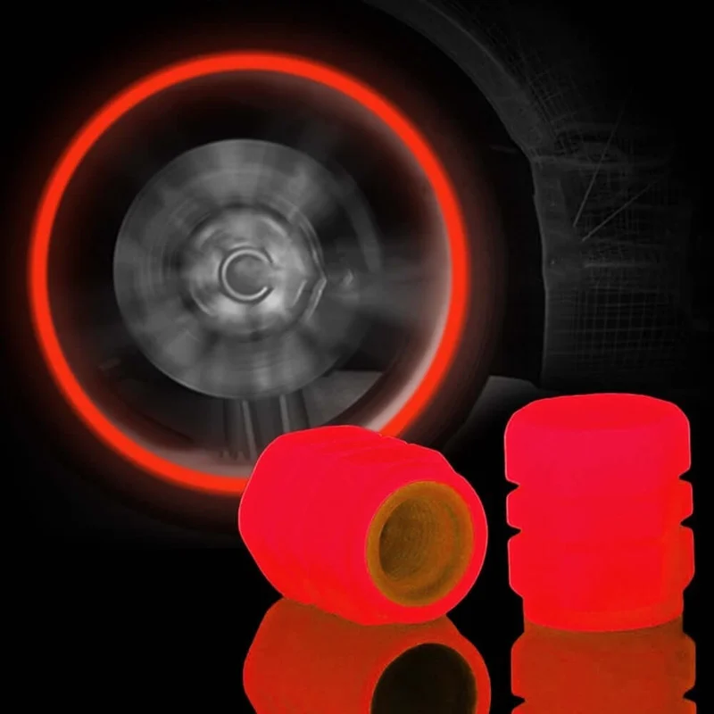 😎Cool Fluorescent Tire Valve Caps-Be the King in the Dark⚡