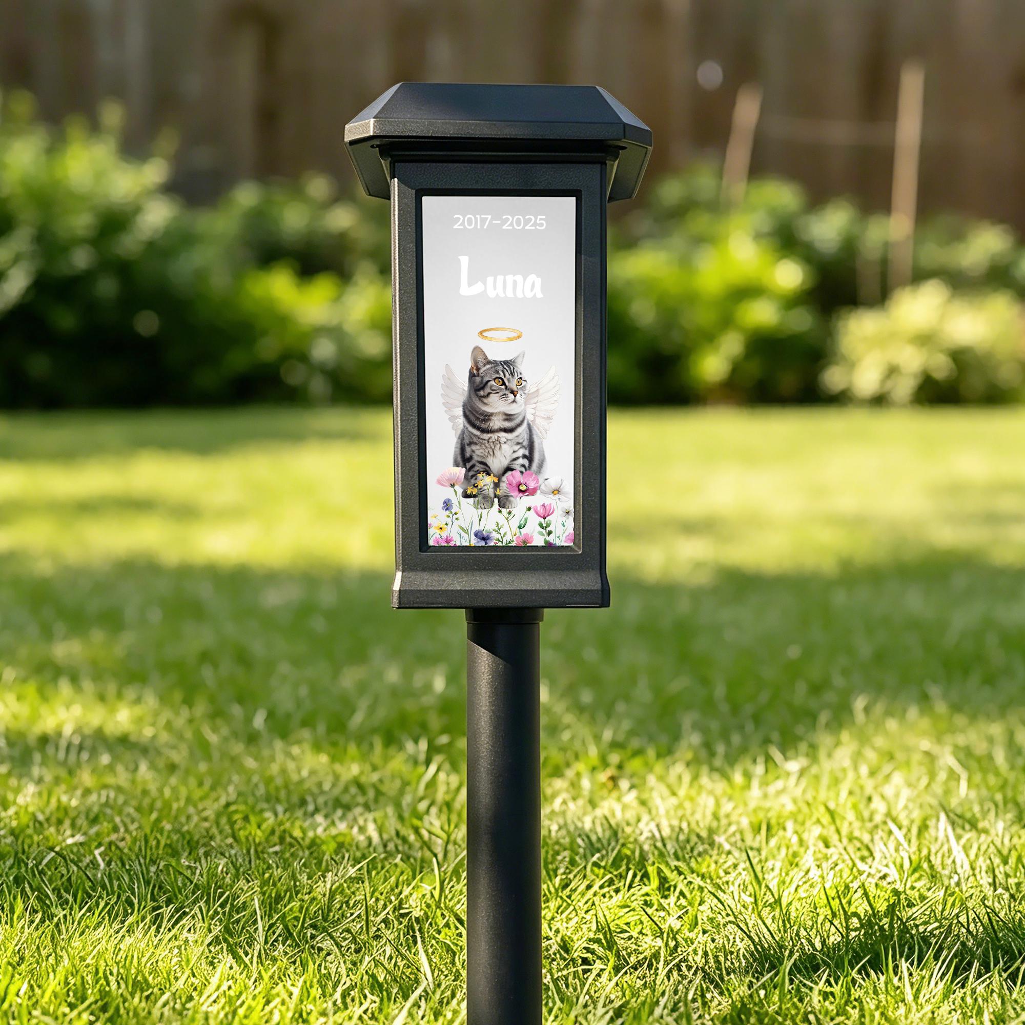 Personalized Pet Photo Angel Wing Solar Garden Light, 