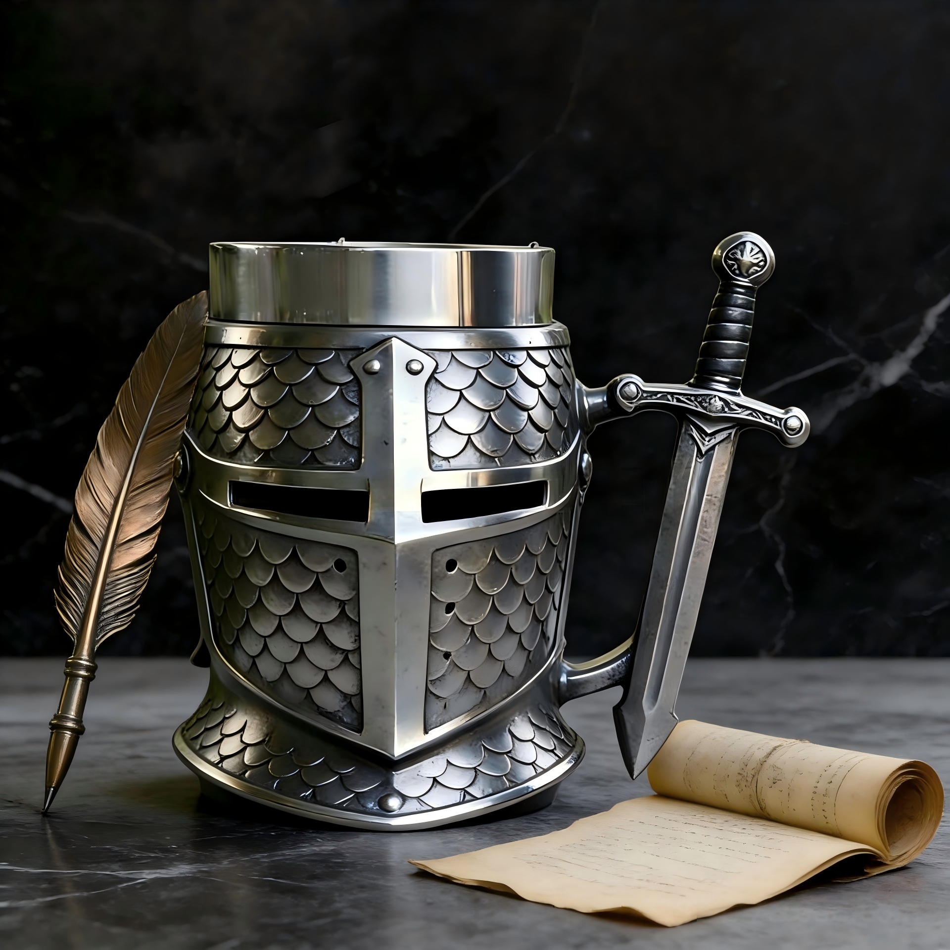 Knight's Helmet Tankard: Drink Like a Medieval Warrior