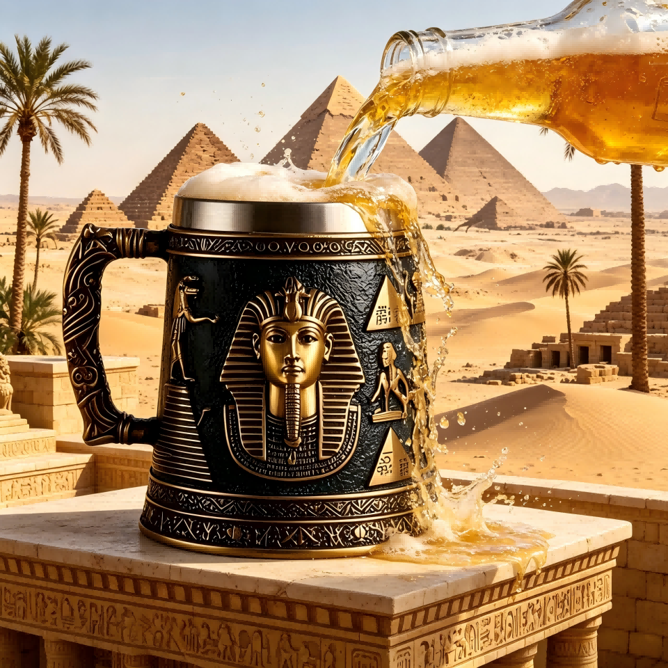 🏺 Pharaoh's Legacy Egyptian Stein: Sip Like a King of the Nile