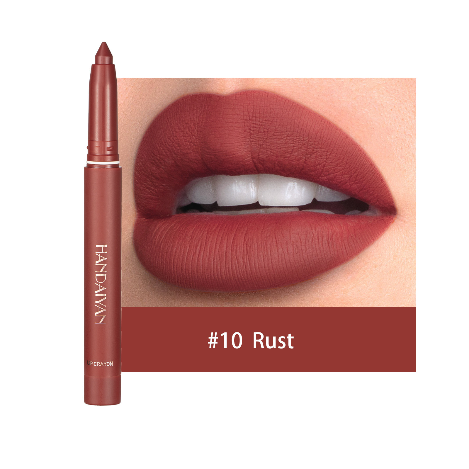 HANDAIYAN™12 Color Rotating Sharpenable Matte Lipstick Pencils